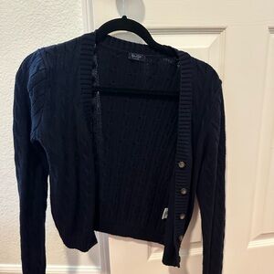 Brandy Melville Dark Blue Cable Knit Cardigan